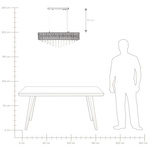 Kronleuchter BELELLE Kristall Silber