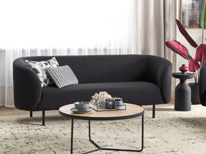 3-Sitzer Sofa Stoff schwarz LOEN