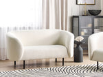 2-Sitzer Sofa Bouclé weiss / schwarz LOEN