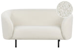 2-Sitzer Sofa Bouclé weiss / schwarz LOEN