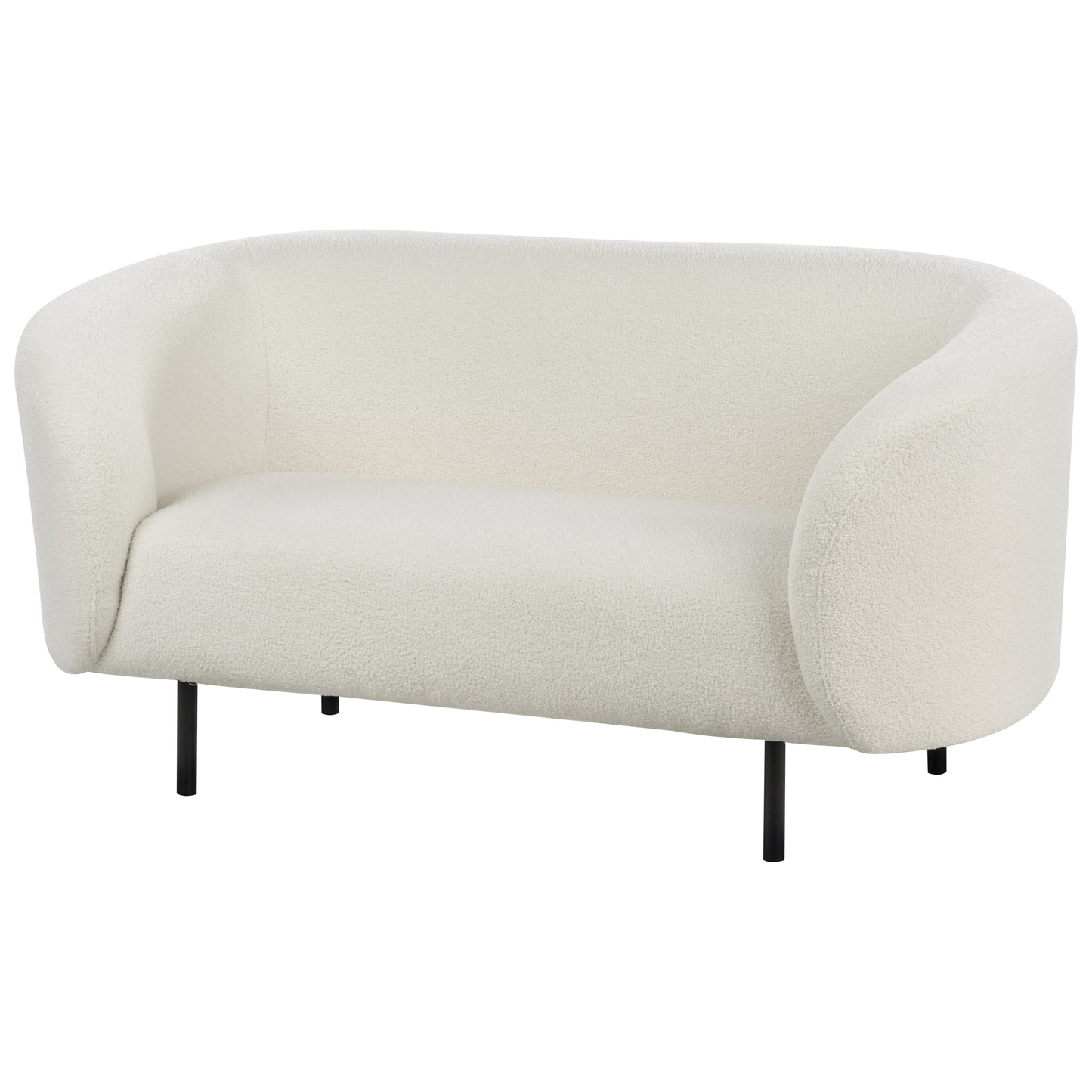 2-Sitzer Sofa Bouclé weiss / schwarz LOEN