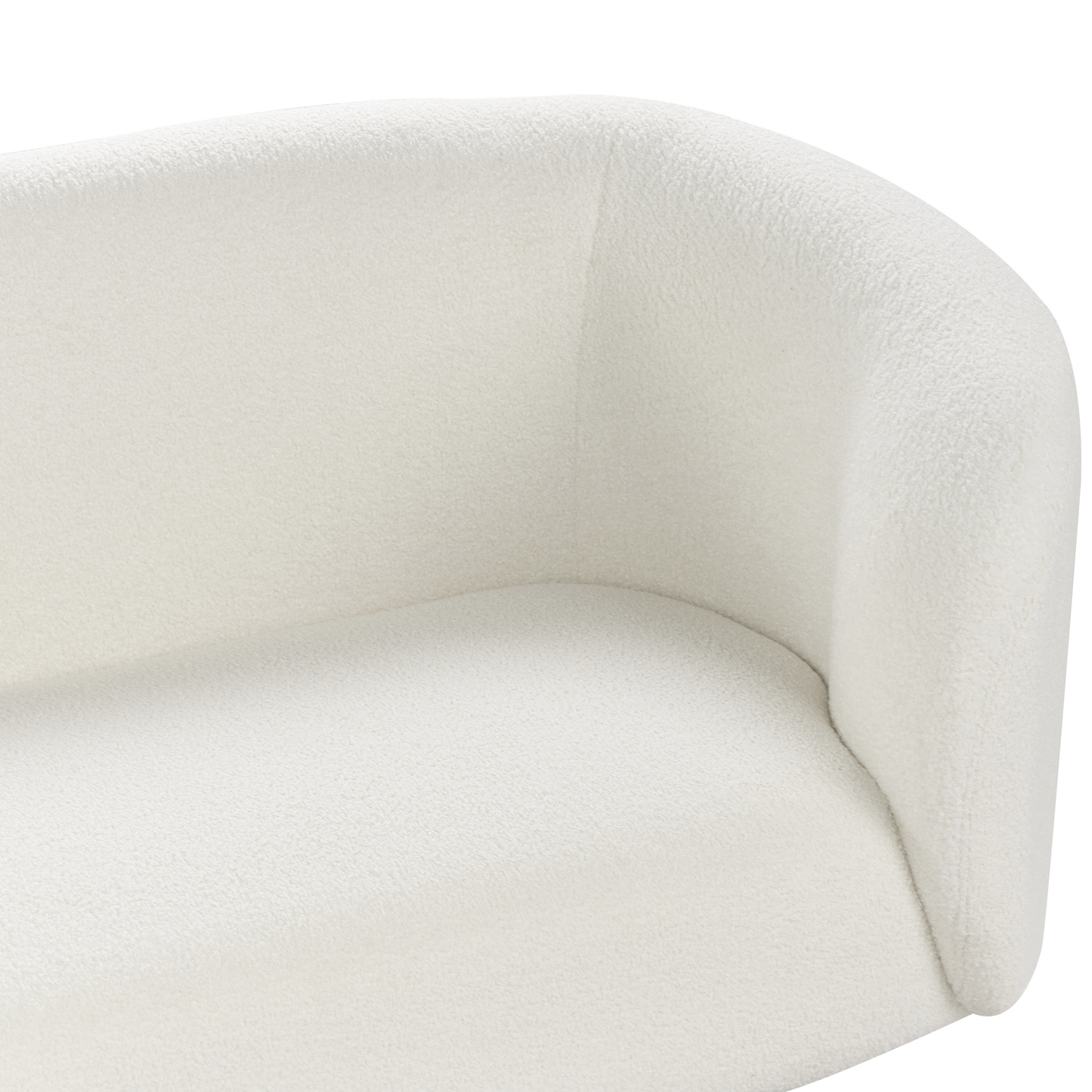2-Sitzer Sofa Bouclé weiss / schwarz LOEN