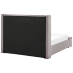 Bett mit Stauraumbank Samtstoff NOYERS 140 x 200 cm Grau