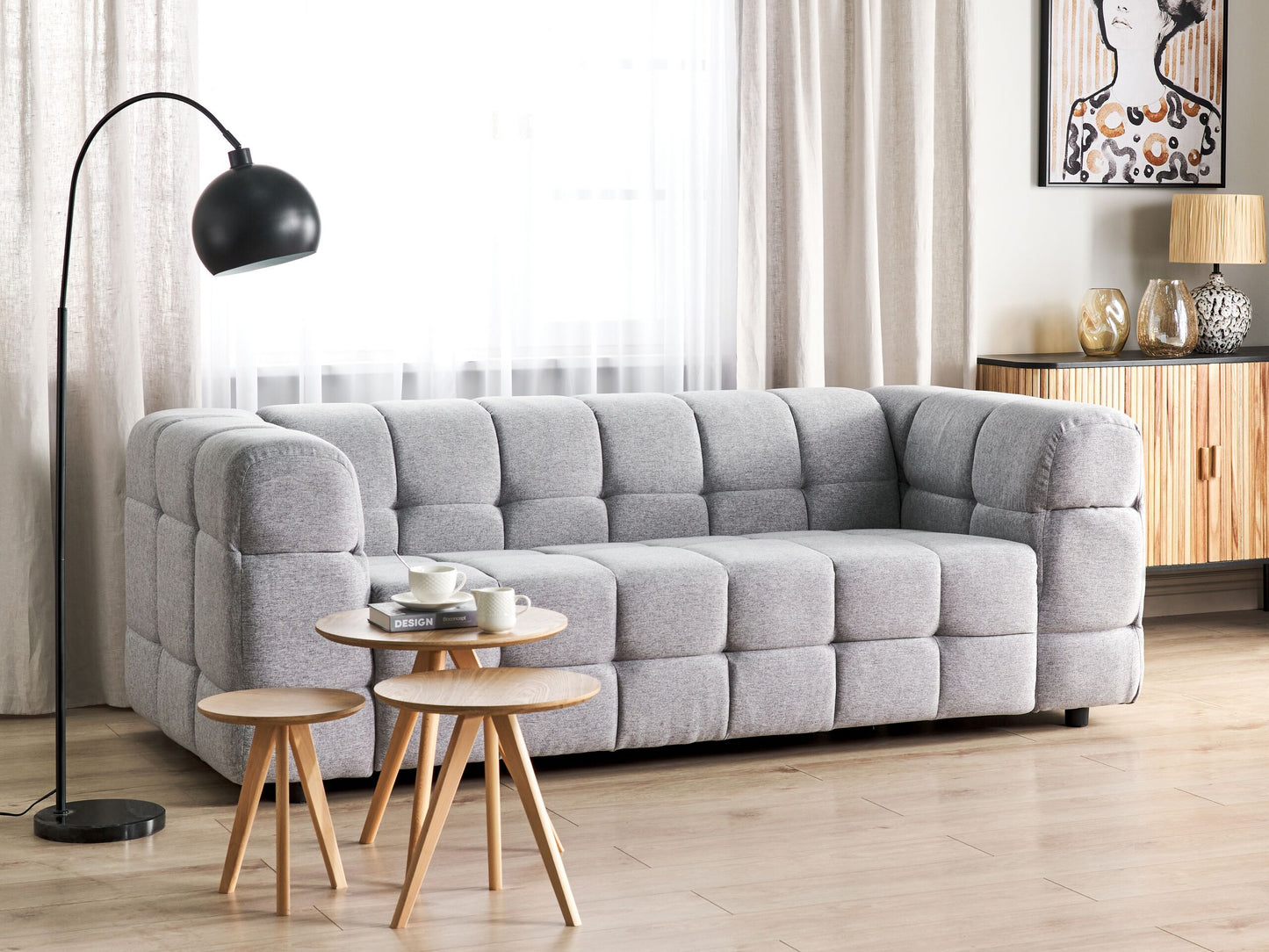 3-Sitzer Sofa hellgrau MULLOLA
