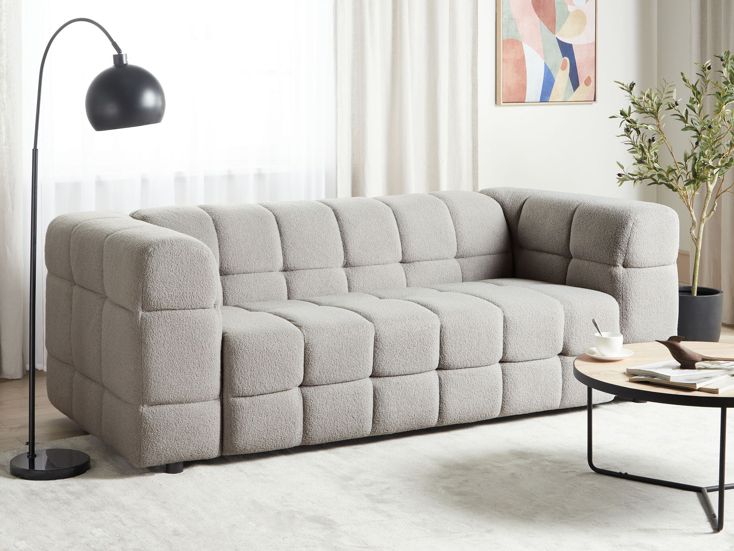 3-Sitzer Sofa Bouclé grau MULLOLA