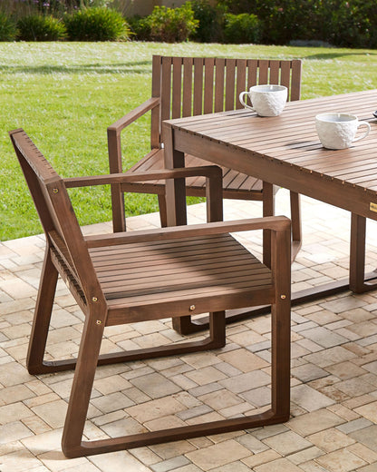 Gartenstuhl SASSARI Akazienholz Dunkelbraun