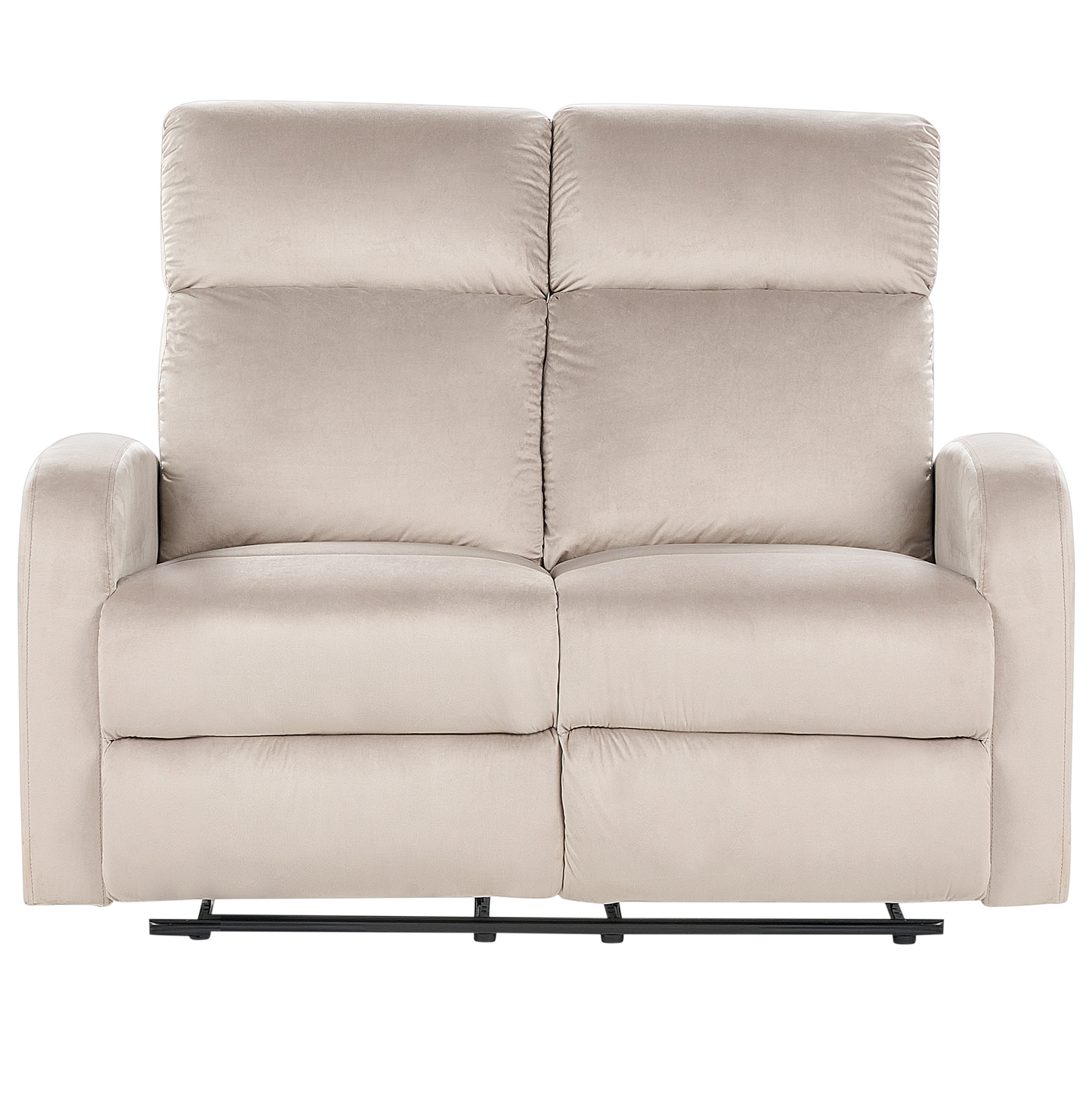 2-Sitzer Sofa Samtstoff taupe manuell verstellbar VERDAL