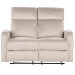 2-Sitzer Sofa Samtstoff taupe manuell verstellbar VERDAL