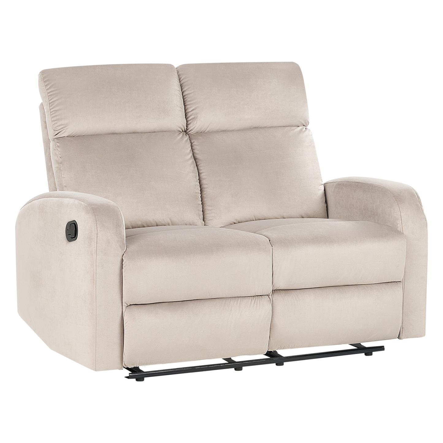 2-Sitzer Sofa Samtstoff taupe manuell verstellbar VERDAL