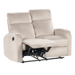 2-Sitzer Sofa Samtstoff taupe manuell verstellbar VERDAL