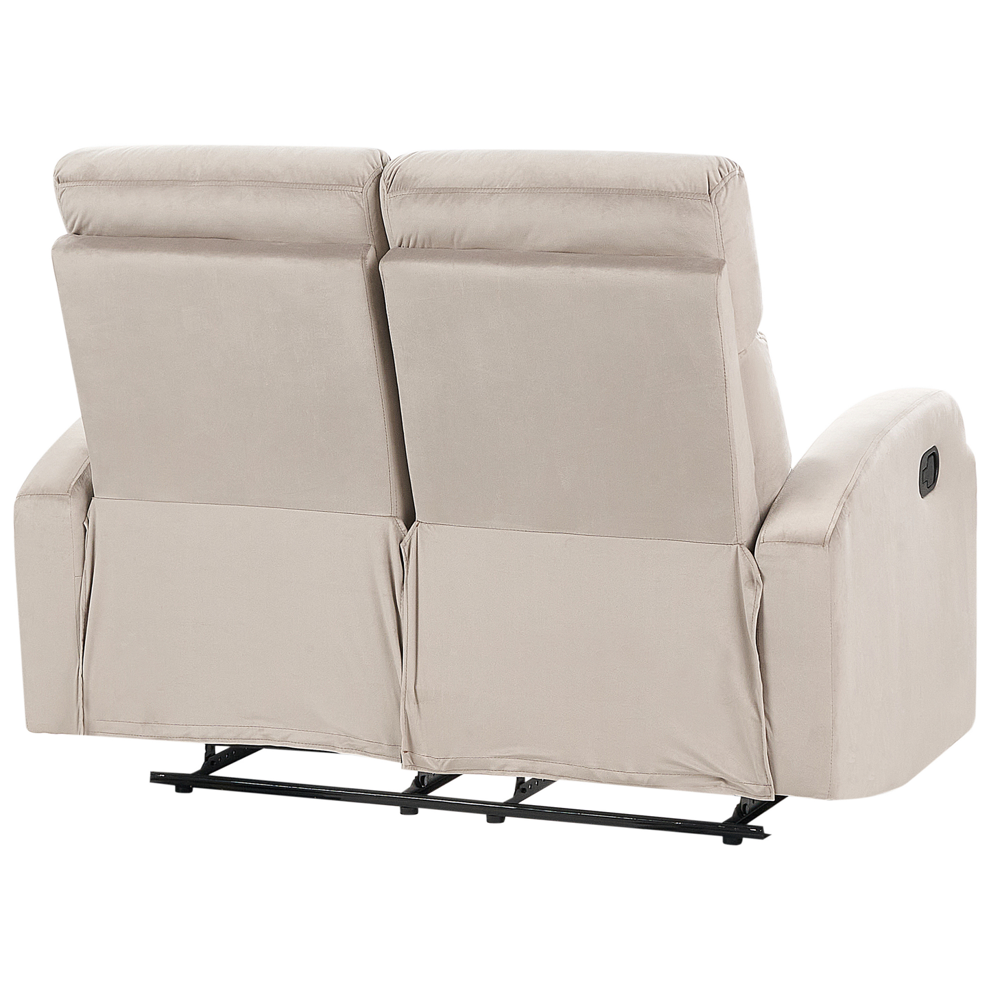 2-Sitzer Sofa Samtstoff taupe manuell verstellbar VERDAL