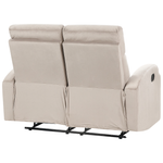 2-Sitzer Sofa Samtstoff taupe manuell verstellbar VERDAL