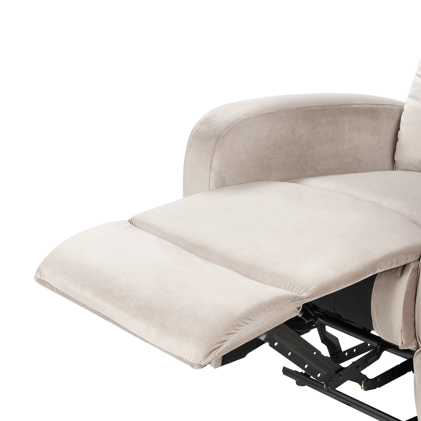 2-Sitzer Sofa Samtstoff taupe manuell verstellbar VERDAL