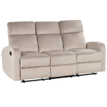 Sofa Set Samtstoff taupe 6-Sitzer manuell verstellbar VERDAL