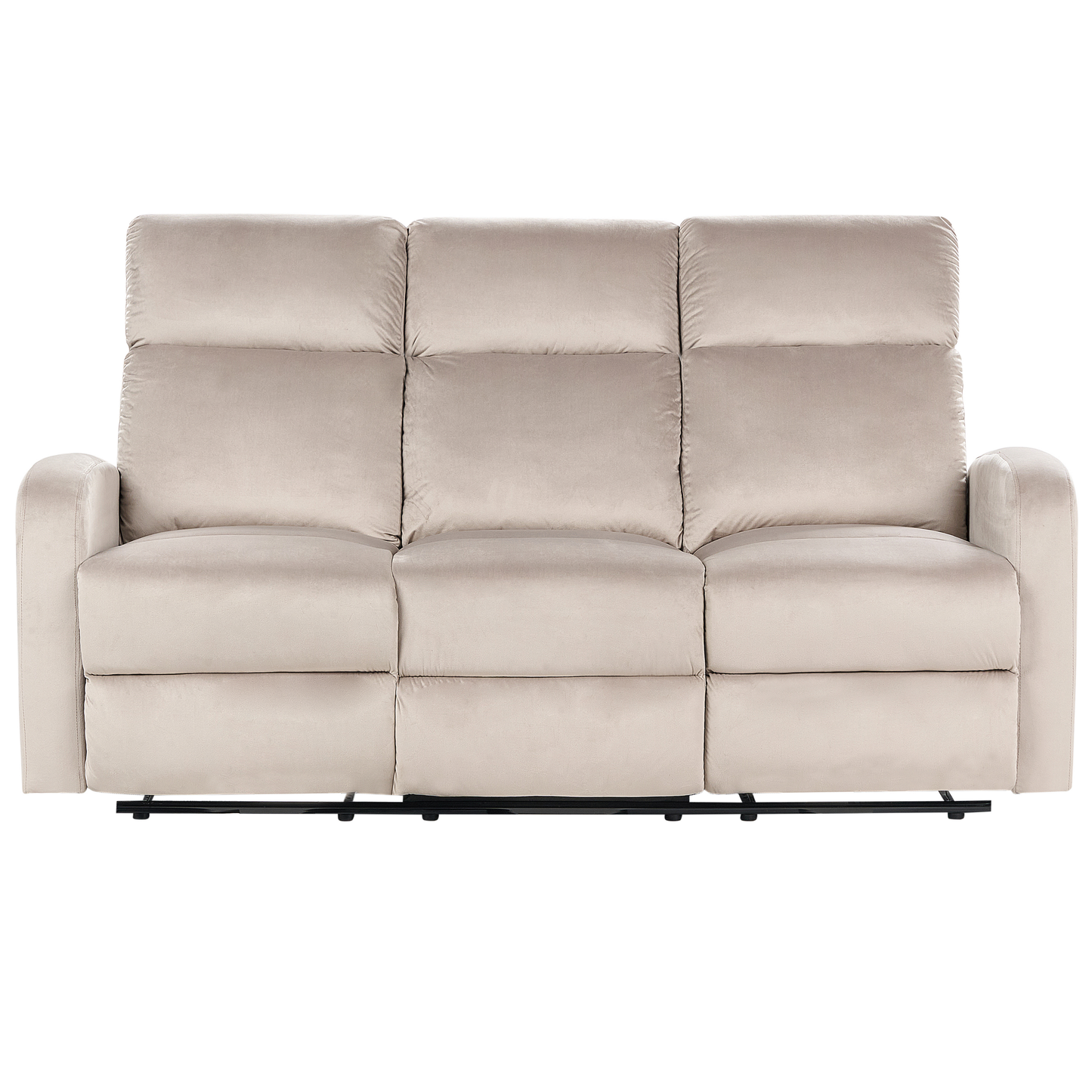 Sofa Set Samtstoff taupe 6-Sitzer manuell verstellbar VERDAL