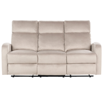 Sofa Set Samtstoff taupe 6-Sitzer manuell verstellbar VERDAL
