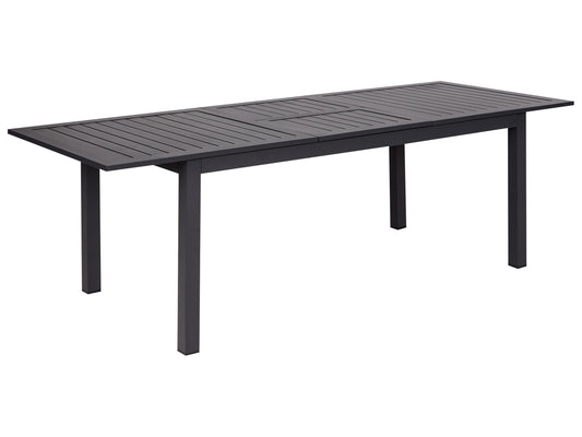 Ausziehbarer Gartentisch SKALOMA 180/240 cm 90 cm Metall Dunkelgrau