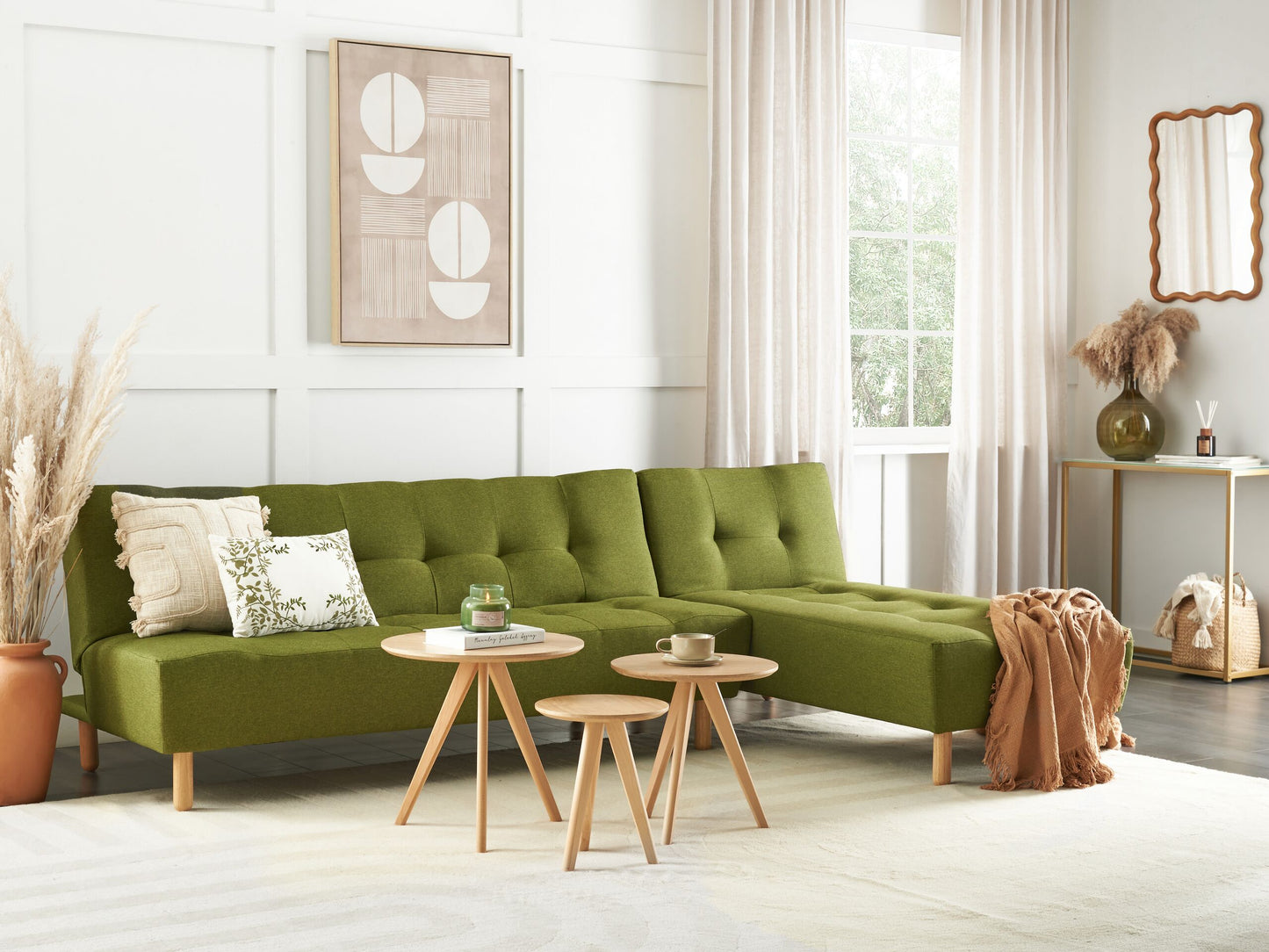 Linksseitiges Ecksofa ALSTEN Grün Linksseitig