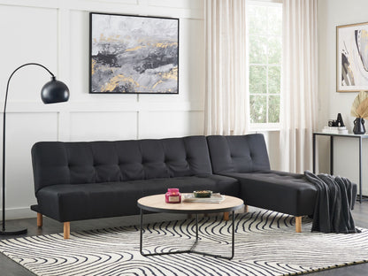 Linksseitiges Ecksofa ALSTEN Schwarz Linksseitig