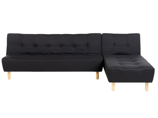 Linksseitiges Ecksofa ALSTEN Schwarz Linksseitig