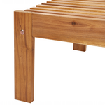 Gartenliege Akazienholz hellbraun rollbar BELLANO