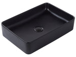 Aufsatzwaschbecken Keramik schwarz rechteckig 51 x 34 cm CHIVANA