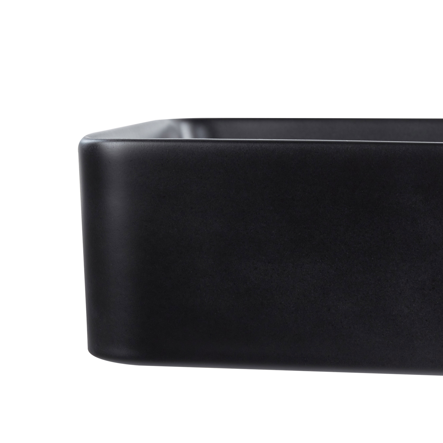 Aufsatzwaschbecken Keramik schwarz rechteckig 51 x 34 cm CHIVANA