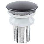 Aufsatzwaschbecken Keramik schwarz rechteckig 51 x 34 cm CHIVANA