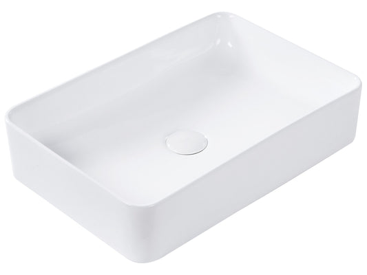 Aufsatzwaschbecken Keramik weiss rechteckig 51 x 34 cm CHIVANA