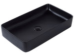 Aufsatzwaschbecken Keramik schwarz rechteckig 61 x 35 cm ULUA