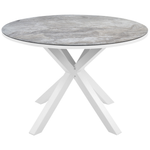 Gartentisch MALETTO 120 cm 120 cm Glas Dunkelgrau