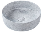 Aufsatzwaschbecken Keramik Granit Optik grau rund ⌀ 36 cm GUDAR