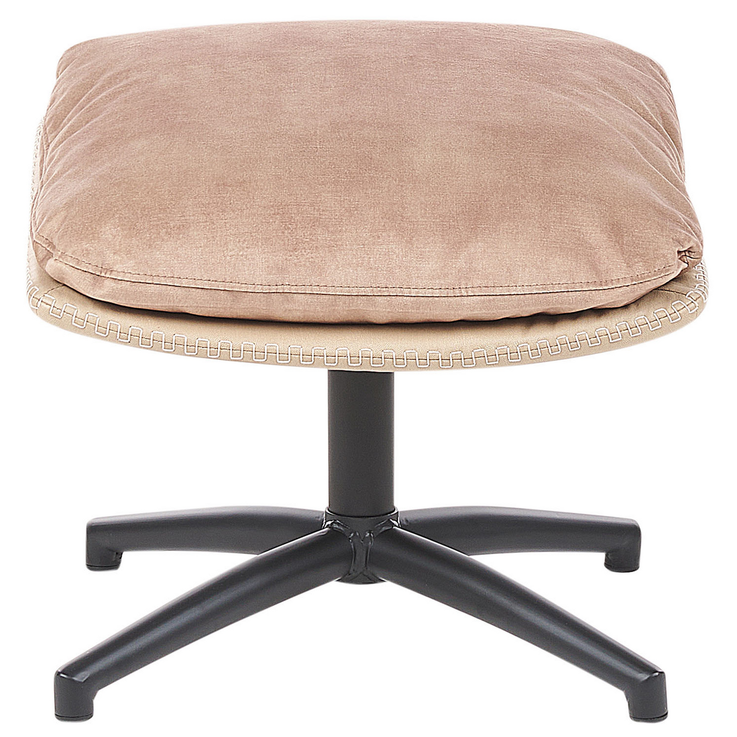 Drehsessel EIDE mit Fussstütze Samtstoff Sandbeige