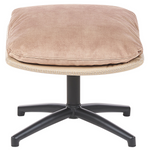 Drehsessel EIDE mit Fussstütze Samtstoff Sandbeige