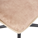 Drehsessel EIDE mit Fussstütze Samtstoff Sandbeige
