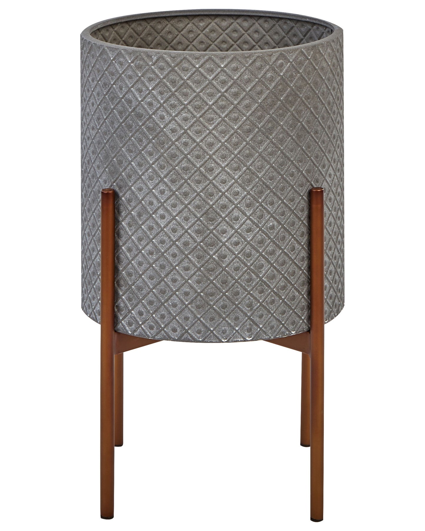 Blumentopf mit Beinen ALATUM Metall 31 cm Grau