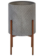 Blumentopf mit Beinen ALATUM Metall 31 cm Grau