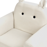 Kindersessel Leinenoptik hellbeige Tierform Nilpferd MARIBO