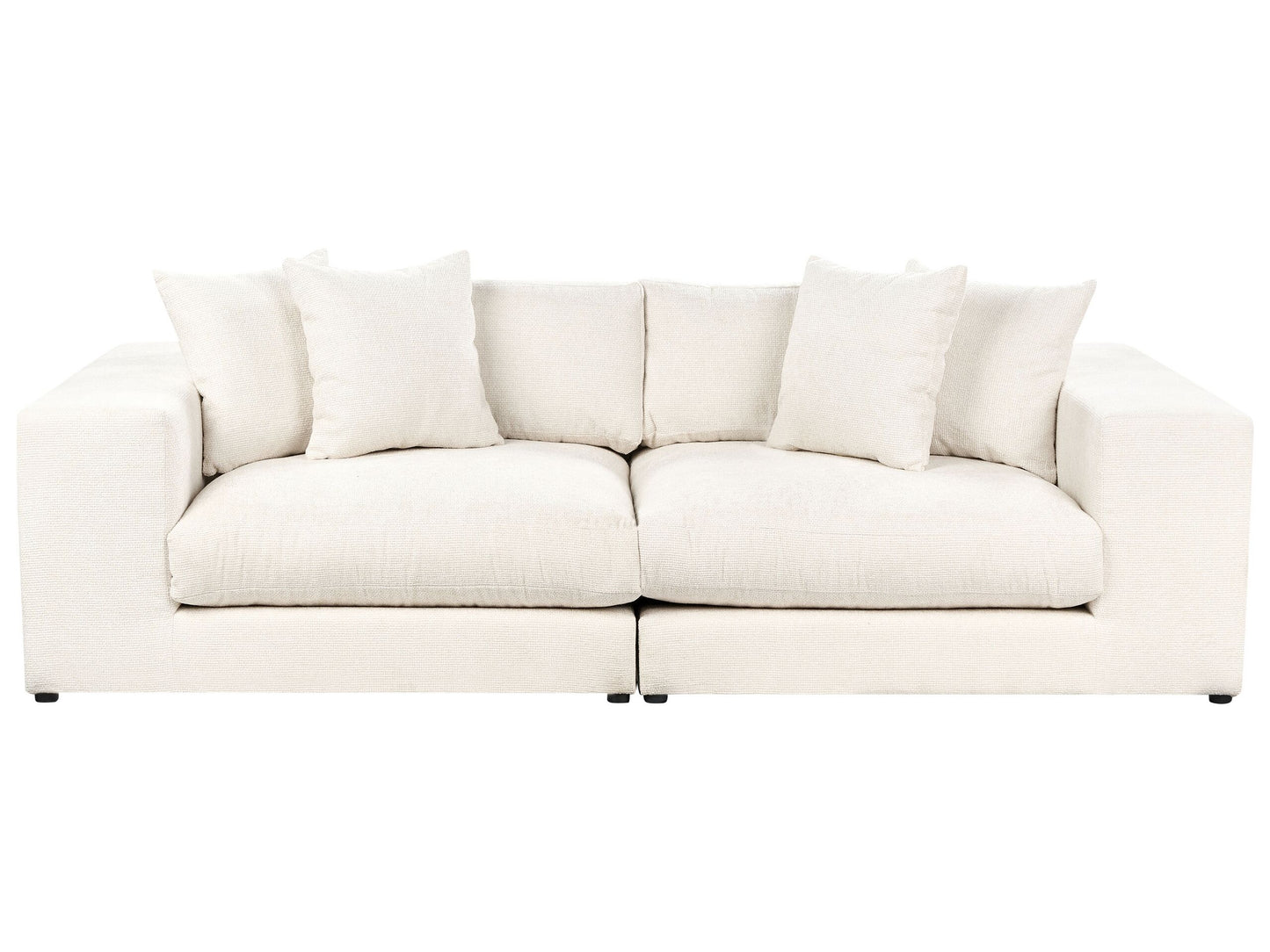 3-Sitzer Sofa cremeweiss mit Kissen GLORVIKA II