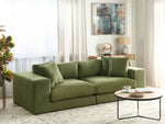 3-Sitzer Sofa dunkelgrün mit Kissen GLORVIKA II