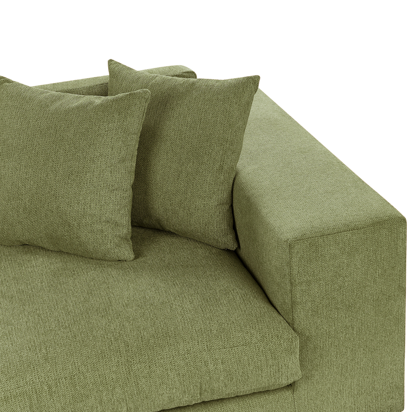 3-Sitzer Sofa dunkelgrün mit Kissen GLORVIKA II