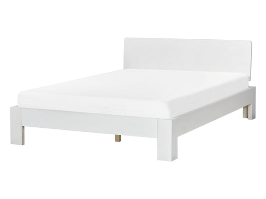 Bett mit Lattenrost Kiefernholz ROYAN 140 x 200 cm Weiss