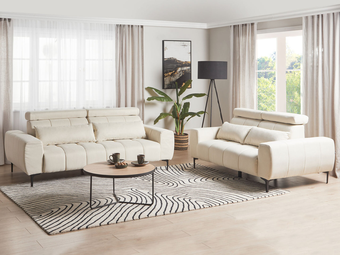 5-Sitzer Sofa Set creme VEGAMO