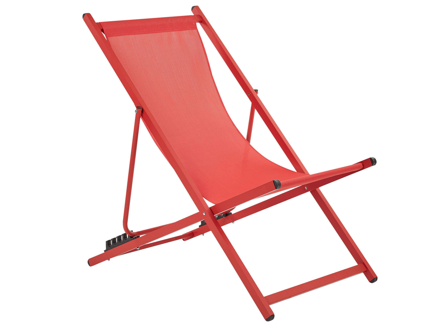 Liegestuhl Aluminium rot Textilbespannung LOCRI II