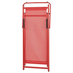 Liegestuhl Aluminium rot Textilbespannung LOCRI II