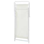 Liegestuhl Aluminium weiss Textilbespannung hellbeige LOCRI II