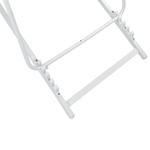 Liegestuhl Aluminium weiss Textilbespannung hellbeige LOCRI II