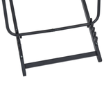 Liegestuhl Aluminium schwarz Textilbespannung creme LOCRI II