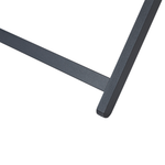 Liegestuhl Aluminium schwarz Textilbespannung creme LOCRI II