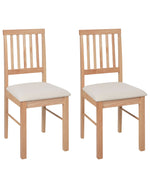 Esszimmerstuhl 2er Set ORONO Holz Hellbraun